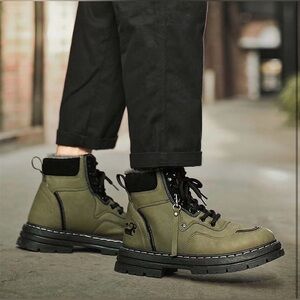 Men's Snow Boots Thick Sole Outdoor Walking Shoes-SIZE 45